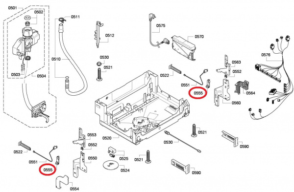 Направляющие троса двери ПММ Bosch, Siemens 623536 (2шт.)